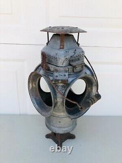 Antique ADLAKE Non Sweating Lamp Railroad Train Switch Signal Lantern