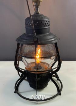 Antique Adam & Westlake Railroad Lantern Table Lamp
