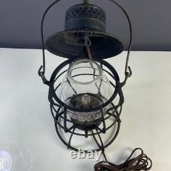 Antique Adam & Westlake Railroad Lantern Table Lamp