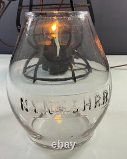 Antique Adam & Westlake Railroad Lantern Table Lamp