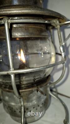 Antique Adams Westlake Adlake No. 250 Kero. C. B. & Q. RR Railroad Lantern Works