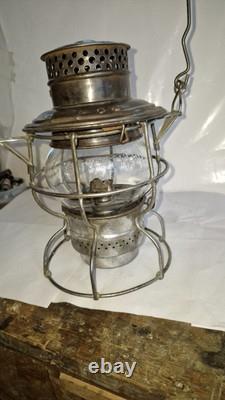 Antique Adams Westlake Adlake No. 250 Kero. C. B. & Q. RR Railroad Lantern Works