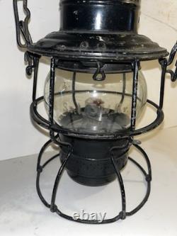 Antique Adams Westlake Erie Railroad Kerosene Lantern withRare St. L. S. W. RY Globe