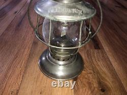 Antique Adams Westlake Presentation Conductors Railroad Nickel Lantern Pat 1864