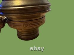 Antique Adams & Westlake Railroad Dining Car Brass Oil Kero Lamp Sconce SEE