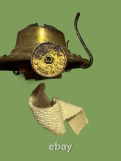 Antique Adams & Westlake Railroad Dining Car Brass Oil Kero Lamp Sconce SEE
