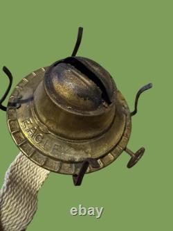 Antique Adams & Westlake Railroad Dining Car Brass Oil Kero Lamp Sconce SEE
