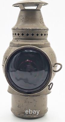 Antique Adlake 2545-WS Non-Sweating Balanced Draft Railroad Lamp Red Lens