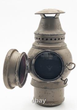 Antique Adlake 2545-WS Non-Sweating Balanced Draft Railroad Lamp Red Lens