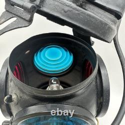 Antique Adlake 4-Way Switch Signal Railroad Lantern Non-Sweating Lamp Chicago