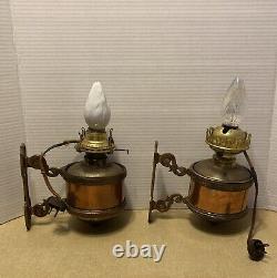 Antique Adlake Adams & Westlake Co. Chicago Wall Sconce Railroad Lights Lamps