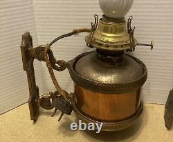 Antique Adlake Adams & Westlake Co. Chicago Wall Sconce Railroad Lights Lamps