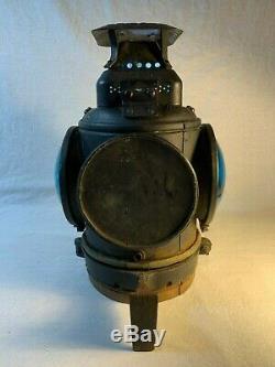 Antique Adlake Chicago Non Sweating Lamp Engine Classification 3-Way Railroad