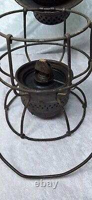 Antique Adlake Kero Railroad Lantern With RR Red Globe 2-45 Canada 1921-23 USA