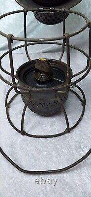 Antique Adlake Kero Railroad Lantern With RR Red Globe 2-45 Canada 1921-23 USA