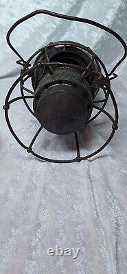 Antique Adlake Kero Railroad Lantern With RR Red Globe 2-45 Canada 1921-23 USA