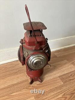 Antique Adlake Kerosene Turned Electric Switch Signal Lamp Railroad Lantern RR