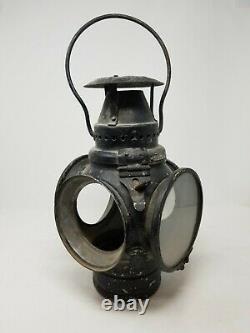 Antique Adlake Non Sweating 4 Way Chicago Railroad Lamp Lantern Barn/Auc Find