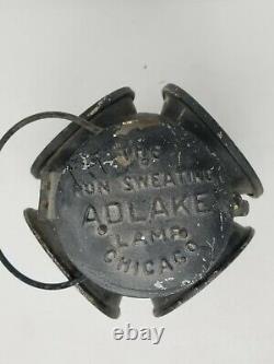 Antique Adlake Non Sweating 4 Way Chicago Railroad Lamp Lantern Barn/Auc Find