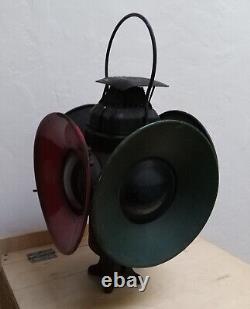 Antique Adlake Non-Sweating 4 Way Railroad Lamp Chicago