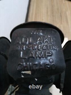 Antique Adlake Non-Sweating 4 Way Railroad Lamp Chicago