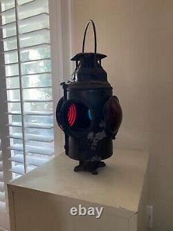 Antique Adlake Non-Sweating Lamp Chicago Four-Way Switch Signal Railroad