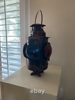Antique Adlake Non-Sweating Lamp Chicago Four-Way Switch Signal Railroad