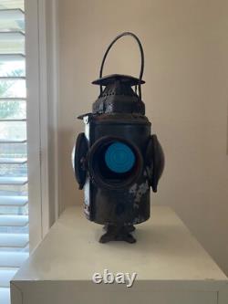 Antique Adlake Non-Sweating Lamp Chicago Four-Way Switch Signal Railroad