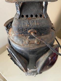 Antique Adlake Non-Sweating Lamp Chicago Four-Way Switch Signal Railroad