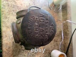 Antique Adlake Non Sweating Lamp Chicago Railroad Train Switch Lantern