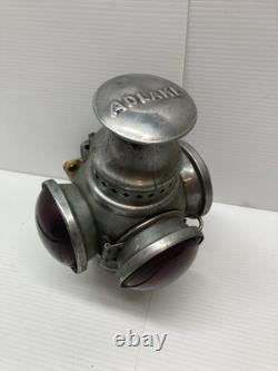 Antique Adlake Non-Sweating Railroad 3 way switch Oil Lamp With Wall Bracket