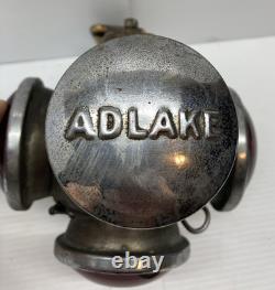 Antique Adlake Non-Sweating Railroad 3 way switch Oil Lamp With Wall Bracket