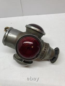 Antique Adlake Non-Sweating Railroad 3 way switch Oil Lamp With Wall Bracket