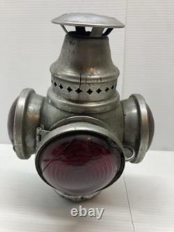 Antique Adlake Non-Sweating Railroad 3 way switch Oil Lamp With Wall Bracket