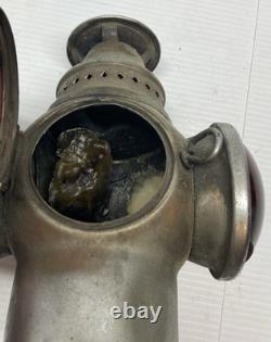 Antique Adlake Non-Sweating Railroad 3 way switch Oil Lamp With Wall Bracket