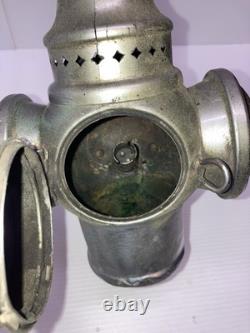 Antique Adlake Non-Sweating Railroad 3 way switch Oil Lamp With Wall Bracket