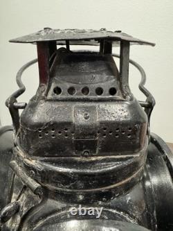 Antique Adlake Non-Sweating Railroad 4 Way Lantern Electric W Cord WithO One Red