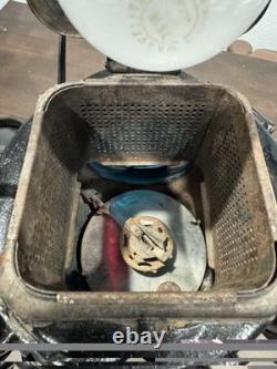 Antique Adlake Non-Sweating Railroad 4 Way Lantern Electric W Cord WithO One Red