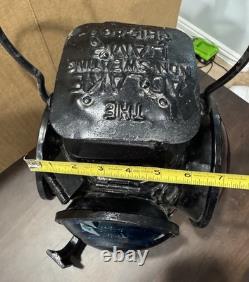 Antique Adlake Non-Sweating Railroad 4 Way Lantern Electric W Cord WithO One Red