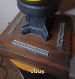 Antique Adlake Non-Sweating Railroad Lantern Chicago with Wooden Base RARE