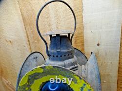 Antique Adlake Non-Sweating Railroad Switch Lantern 4 Way Signal Light Chicago