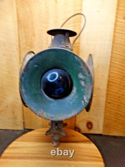 Antique Adlake Non-Sweating Railroad Switch Lantern 4 Way Signal Light Chicago