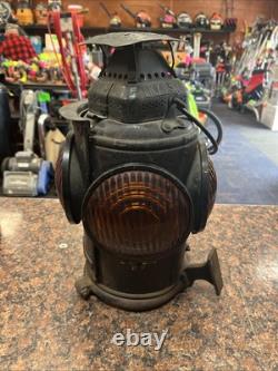 Antique Adlake Non-sweating Red & Amber Lenses Rr Railroad Lamp Lantern Q22