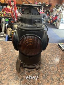 Antique Adlake Non-sweating Red & Amber Lenses Rr Railroad Lamp Lantern Q22