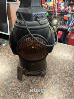 Antique Adlake Non-sweating Red & Amber Lenses Rr Railroad Lamp Lantern Q22