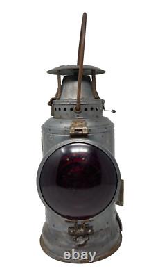 Antique Adlake Pennsylvania Railroad PRR Signal Lantern Non Sweating Red Lens
