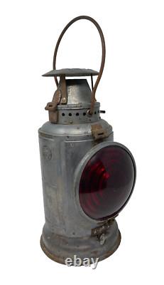 Antique Adlake Pennsylvania Railroad PRR Signal Lantern Non Sweating Red Lens