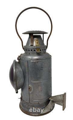 Antique Adlake Pennsylvania Railroad PRR Signal Lantern Non Sweating Red Lens
