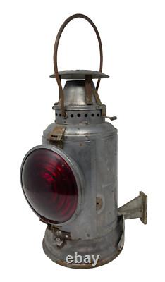 Antique Adlake Pennsylvania Railroad PRR Signal Lantern Non Sweating Red Lens