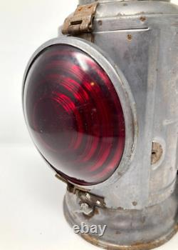 Antique Adlake Pennsylvania Railroad PRR Signal Lantern Non Sweating Red Lens